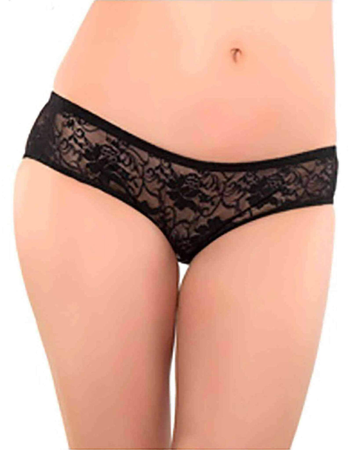 Naughty Open Back Crotchless Panty Comfortable Lace Lingerie