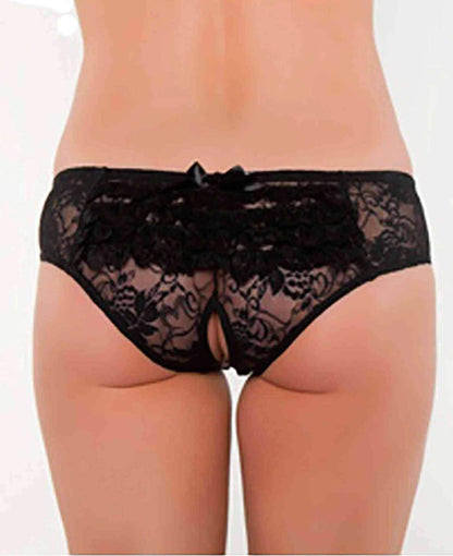 Naughty Open Back Crotchless Panty Comfortable Lace Lingerie