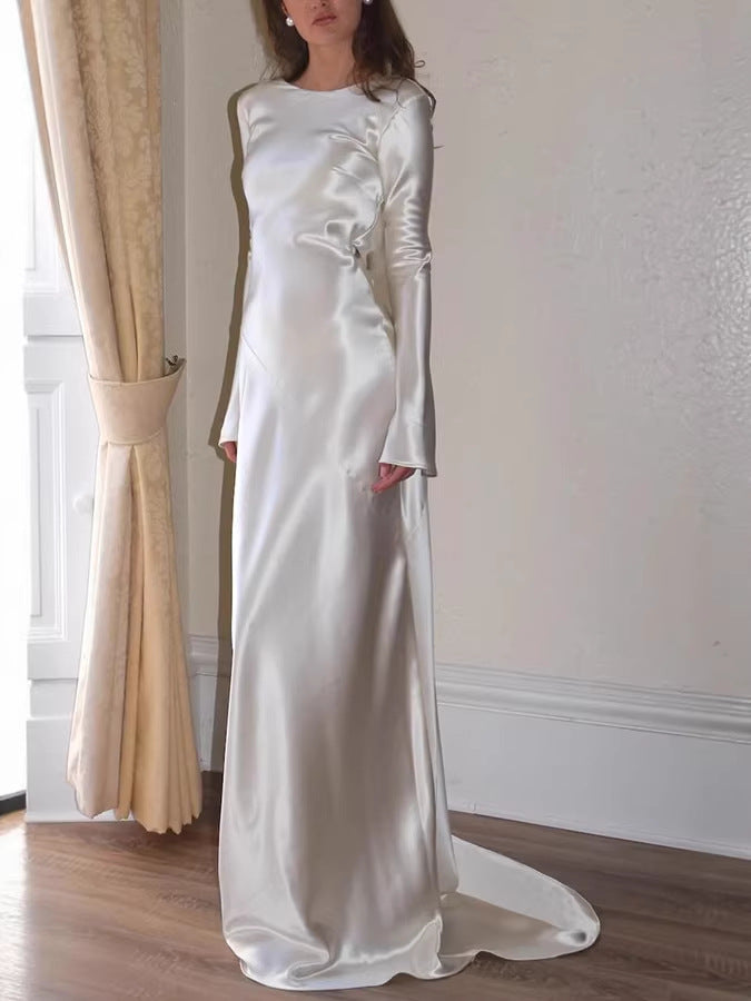 Backless Fishtail Maxi Dress