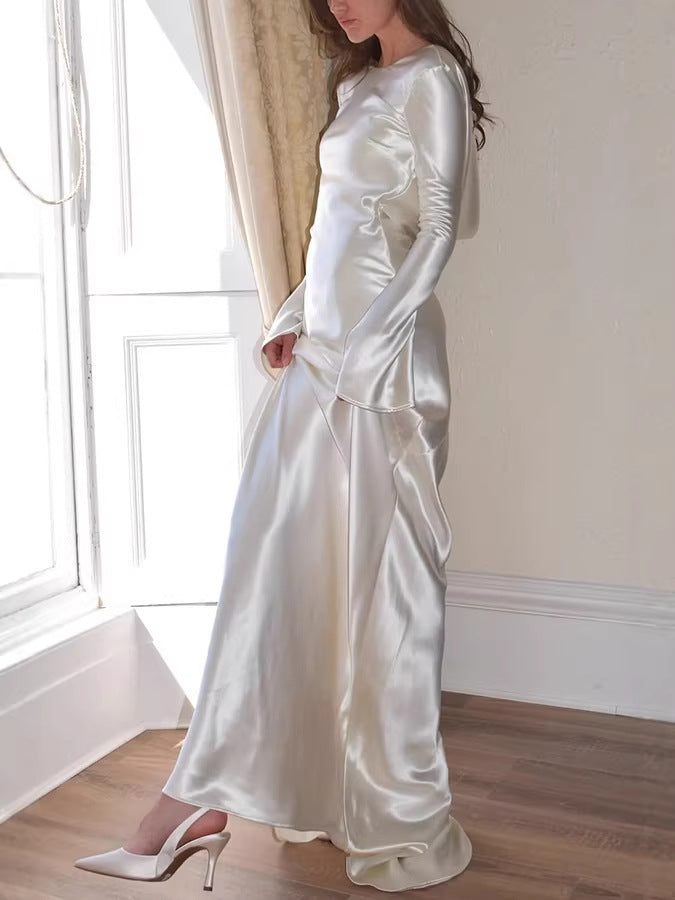 Backless Fishtail Maxi Dress