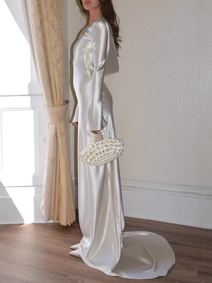 Backless Fishtail Maxi Dress