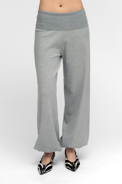 Balloon Knit Joggers – Heather Gray