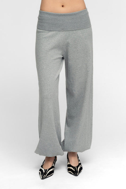 Balloon Knit Joggers – Heather Gray