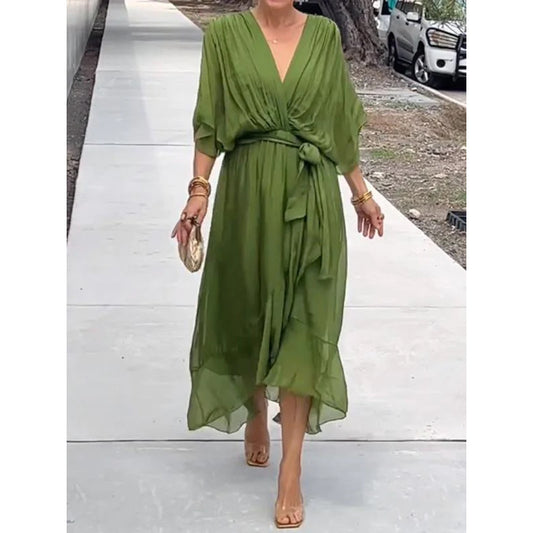 Batwing Sleeve Maxi Dress
