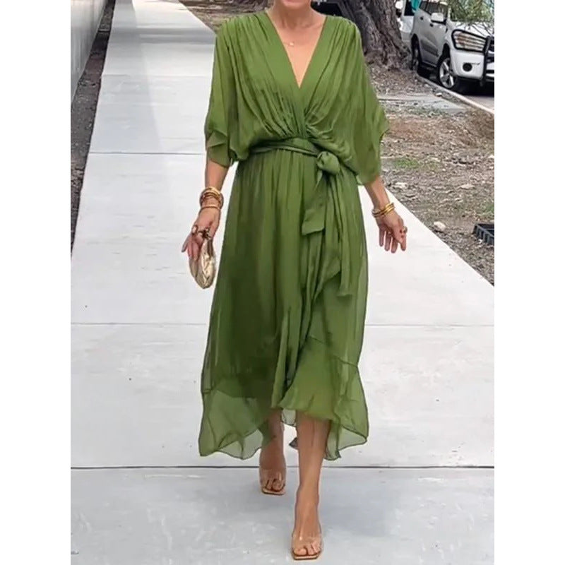Batwing Sleeve Maxi Dress