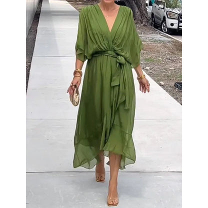 Batwing Sleeve Maxi Dress