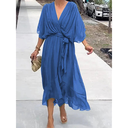 Batwing Sleeve Maxi Dress