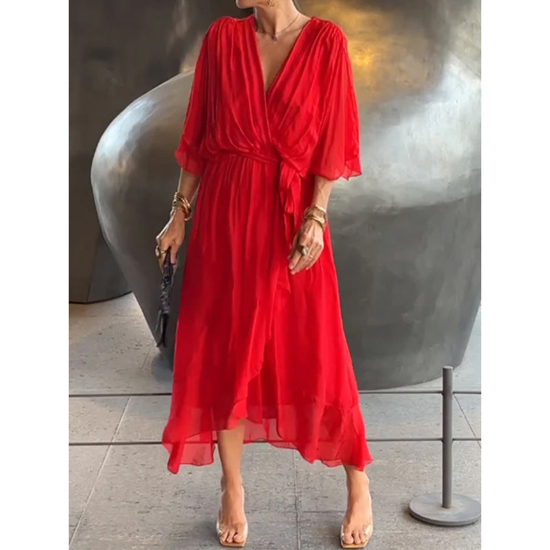 Batwing Sleeve Maxi Dress