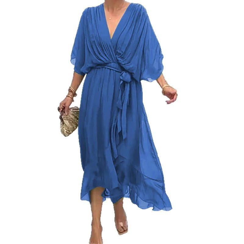 Batwing Sleeve Maxi Dress