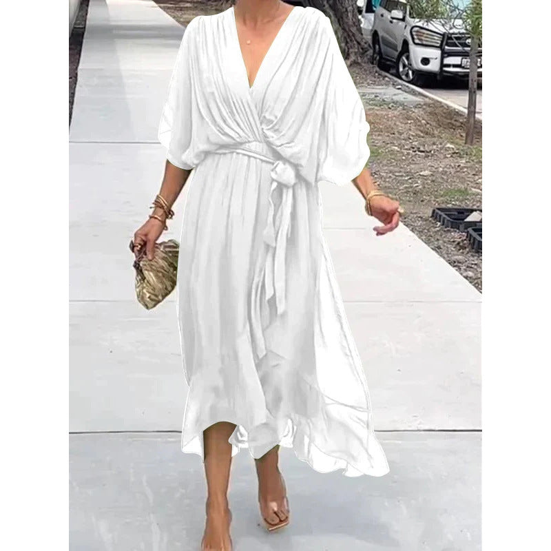 Batwing Sleeve Maxi Dress