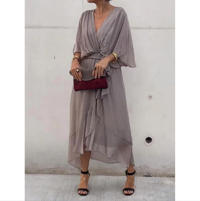 Batwing Sleeve Maxi Dress