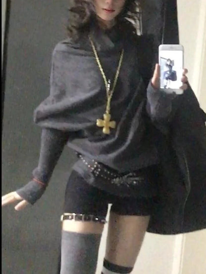 Batwing Sleeve Pullover Sweater