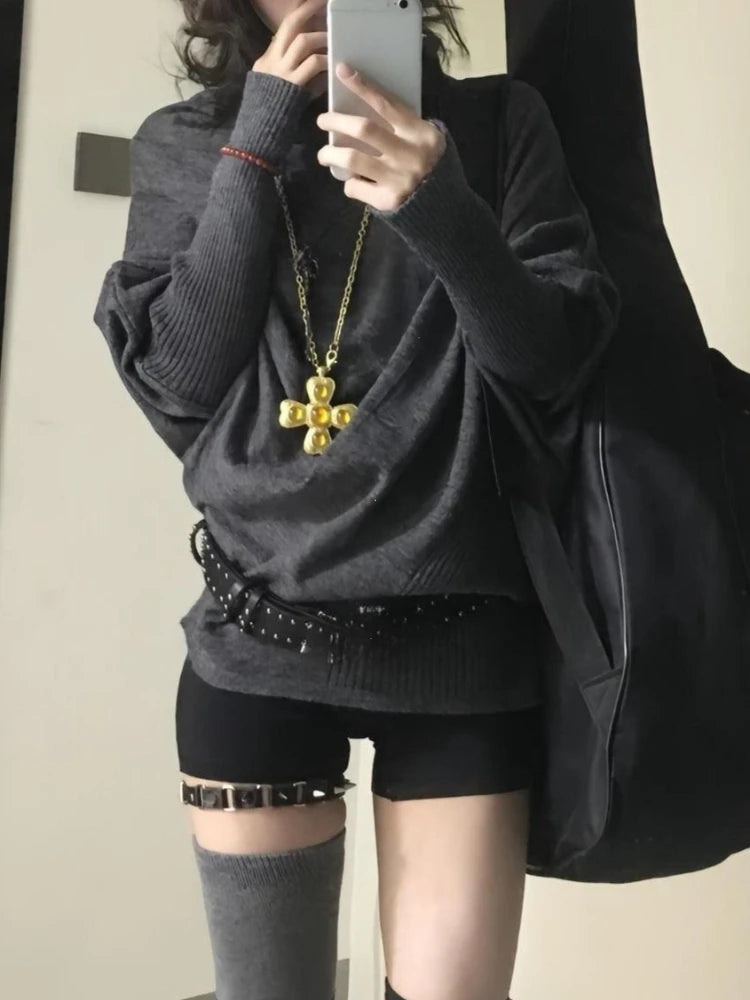 Batwing Sleeve Pullover Sweater
