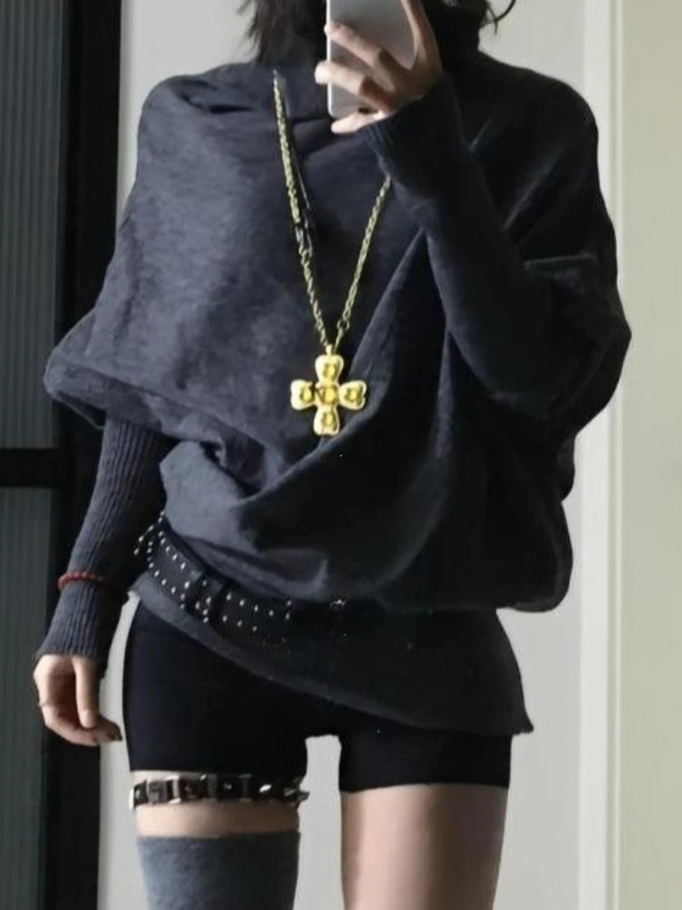 Batwing Sleeve Pullover Sweater