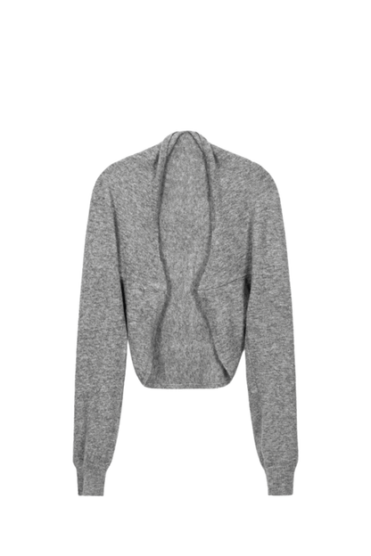 Cashmere Wool Multi-Way Bolero Top – Heather Grey