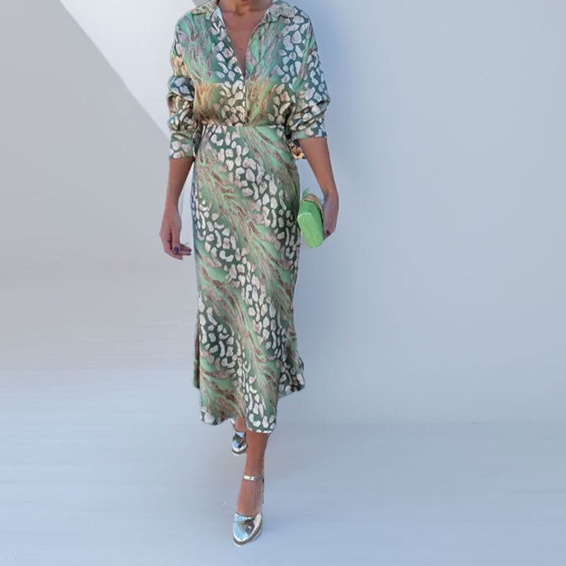 Floral V-Neck Midi Dress