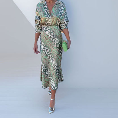 Floral V-Neck Midi Dress
