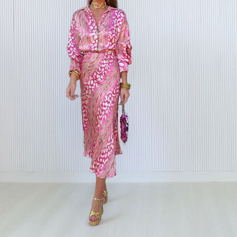 Floral V-Neck Midi Dress