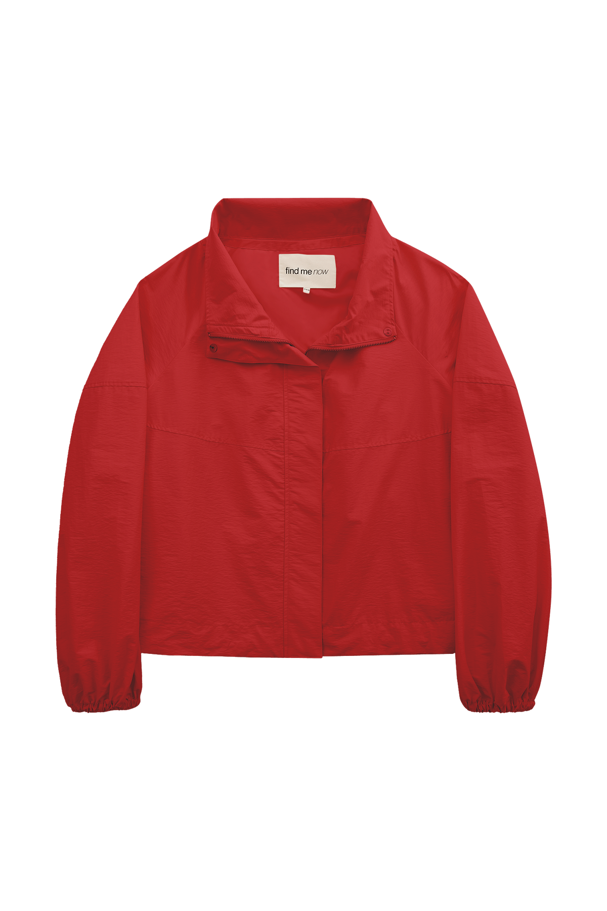 Funnel Neck Utility Anorak – Red