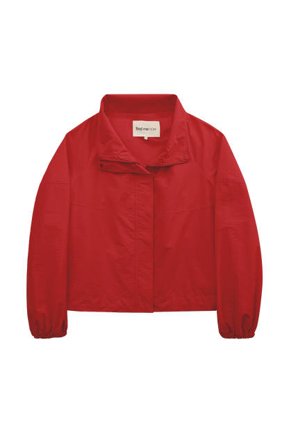 Funnel Neck Utility Anorak – Red