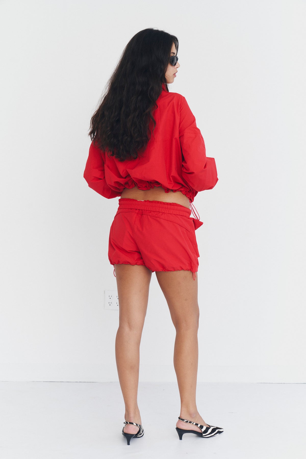 Funnel Neck Utility Anorak – Red