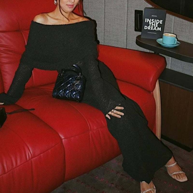 Long Sleeve One Shoulder Pencil Dress