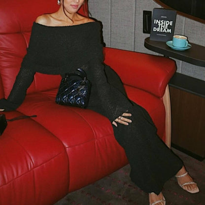 Long Sleeve One Shoulder Pencil Dress