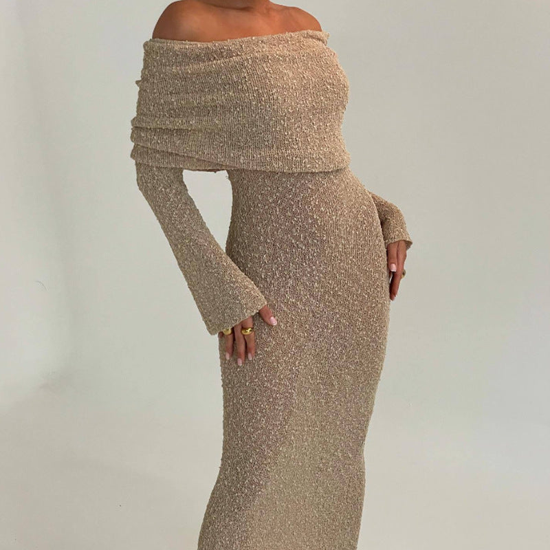 Long Sleeve One Shoulder Pencil Dress