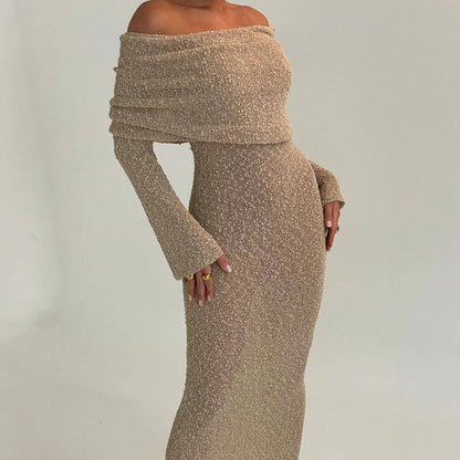 Long Sleeve One Shoulder Pencil Dress