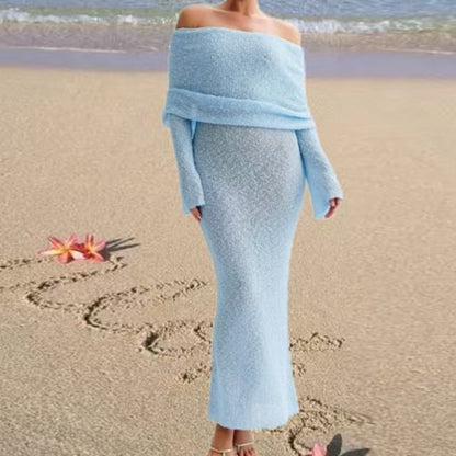 Long Sleeve One Shoulder Pencil Dress