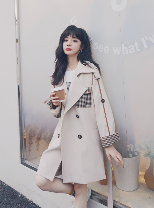 Stitch Detail Woolen Coat