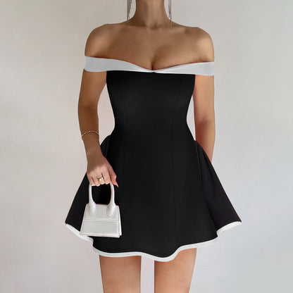 Strapless Bodycon Tube Midi Dress – Black