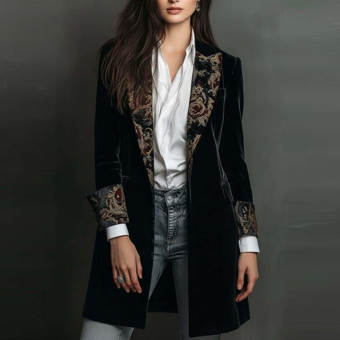 Velvet Panel Coat