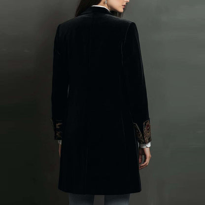 Velvet Panel Coat