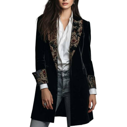 Velvet Panel Coat