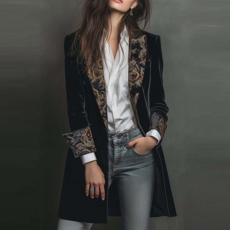Velvet Panel Coat