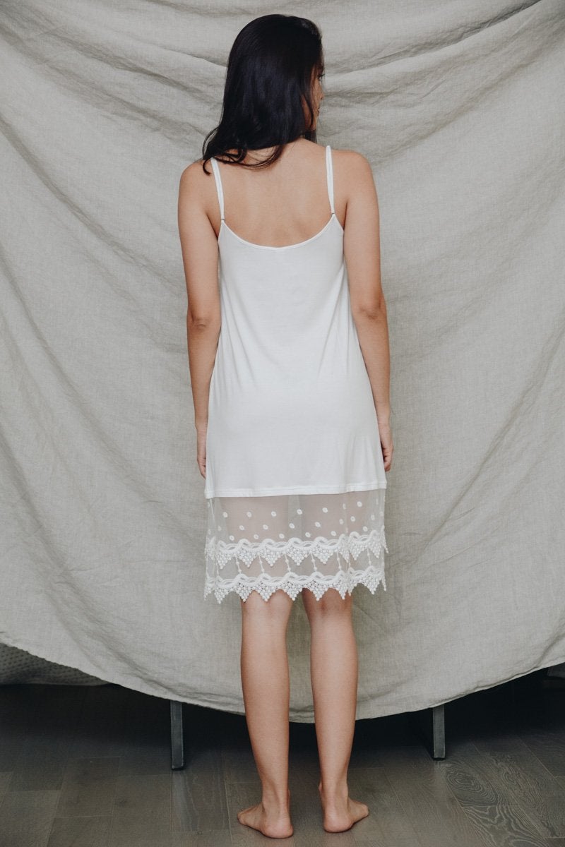 Polka Dot Lace Slip Dress Women Elegant Casual Summer Style