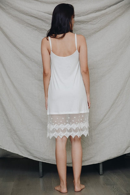 Polka Dot Lace Slip Dress Women Elegant Casual Summer Style