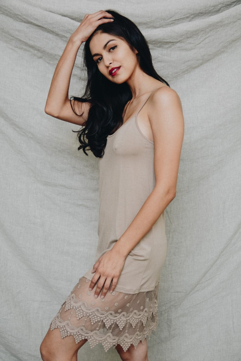 Polka Dot Lace Slip Dress Women Elegant Casual Summer Style
