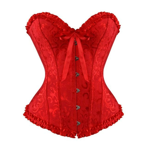 Women Gothic Steampunk Lace Up Waist Trainer Corset Top