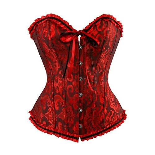 Women Gothic Steampunk Lace Up Waist Trainer Corset Top