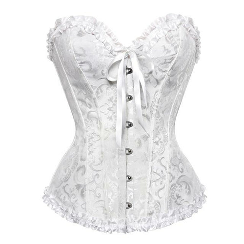 Women Gothic Steampunk Lace Up Waist Trainer Corset Top