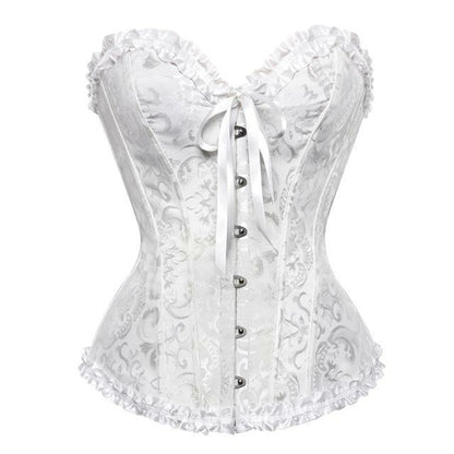 Women Gothic Steampunk Lace Up Waist Trainer Corset Top
