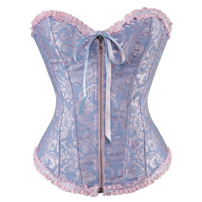 Women Gothic Steampunk Lace Up Waist Trainer Corset Top