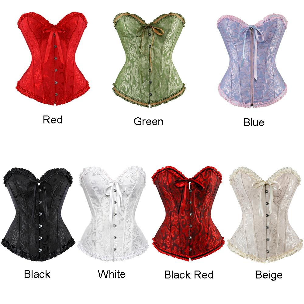 Women Gothic Steampunk Lace Up Waist Trainer Corset Top
