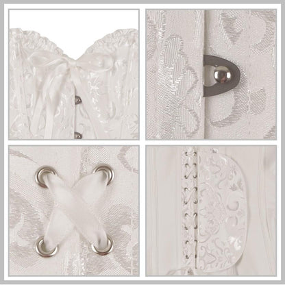 Women Gothic Steampunk Lace Up Waist Trainer Corset Top