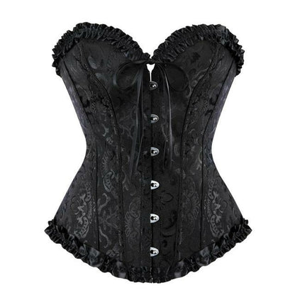 Women Gothic Steampunk Lace Up Waist Trainer Corset Top