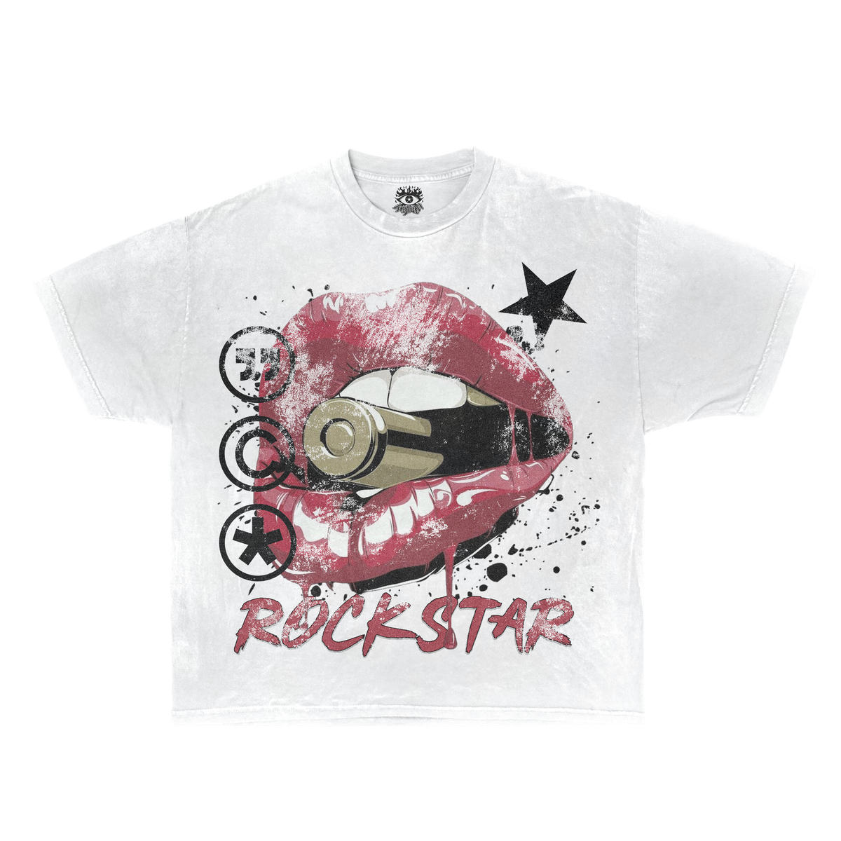 Men White Graphic Cotton Crew Neck Streetwear T Shirt