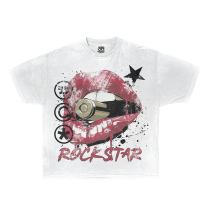 Men White Graphic Cotton Crew Neck Streetwear T Shirt