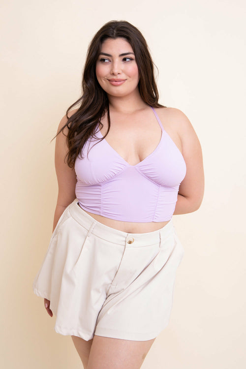 Ruched Plus Size Bralette for Women Comfortable Support Bra